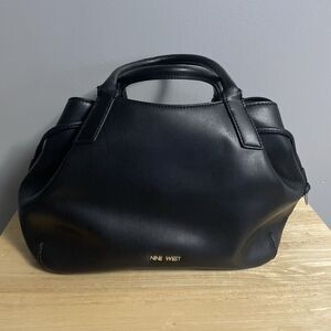 Nine West Black Handbag Polyurethane Summer 9.5”x8”
